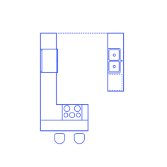 Layouts Kitchens Pensinsula Broken Kitchen Digital Sketch Svg Design, Free Vectors File